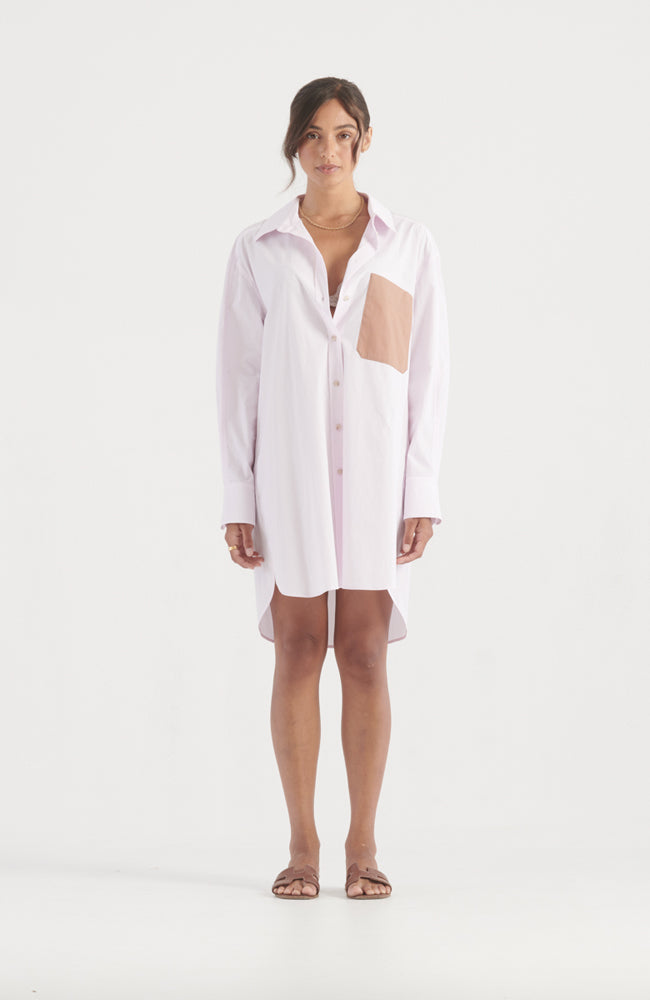 Riley Shirt Dress - Lilac