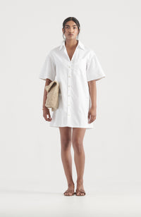 Tribute Shirt Dress - White