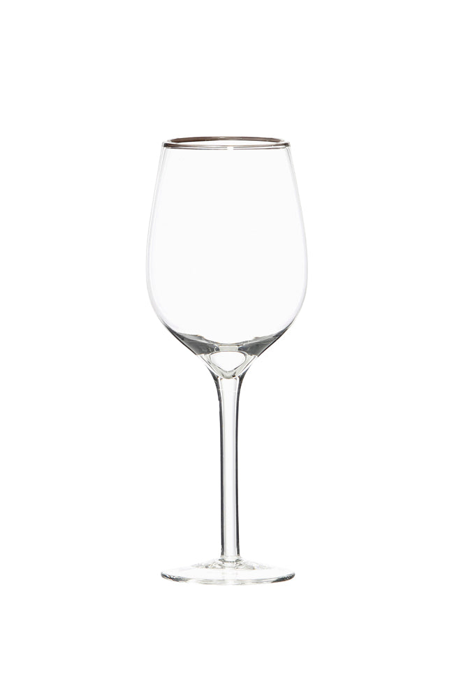 Camilla Silver Rim Wine Glass