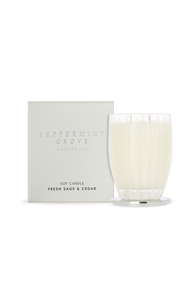Fresh Sage & Cedar- Large Candle