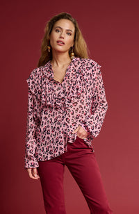 Leopard Pink Blouse