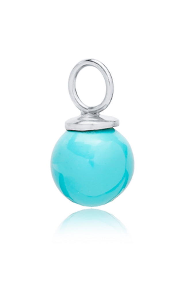 Sphere Charm I Turquoise Silver