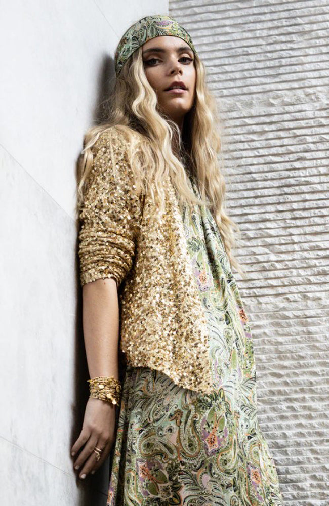 Wonderland Sequin Jacket Gold by Joey the Label Harlow North