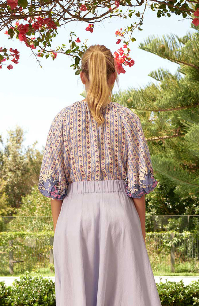 Uma Florance Blouse - Blue