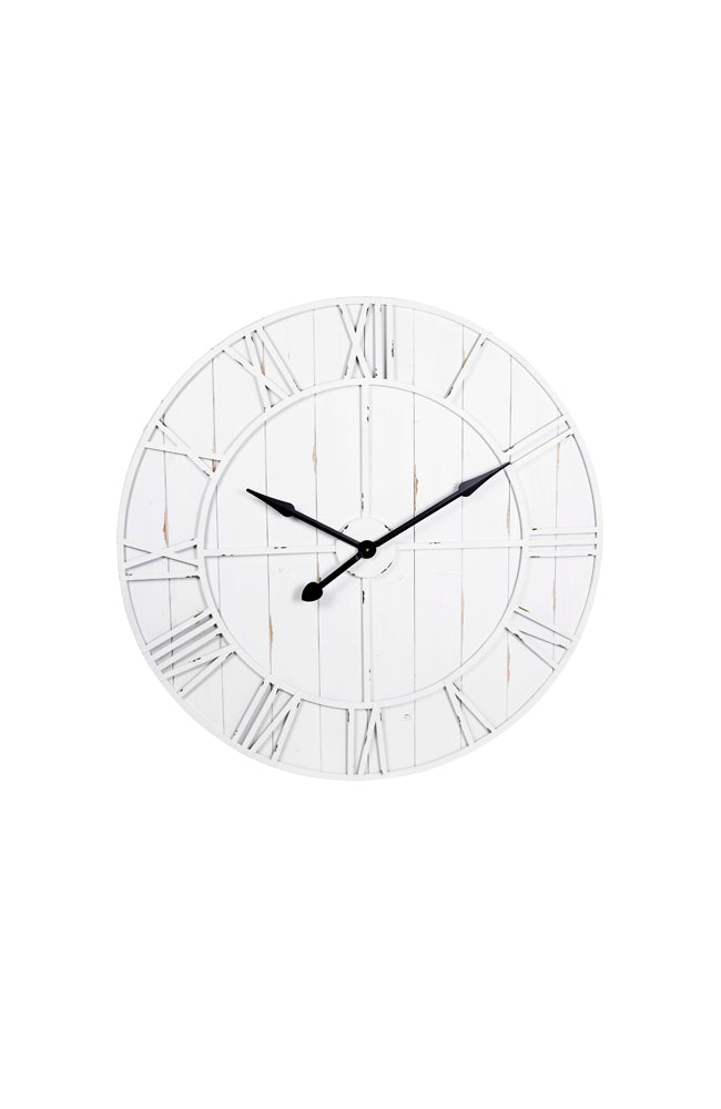 Baker Timber Iron White Wall Clock