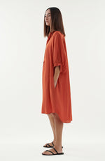 Vise Shirt Dress - Umber
