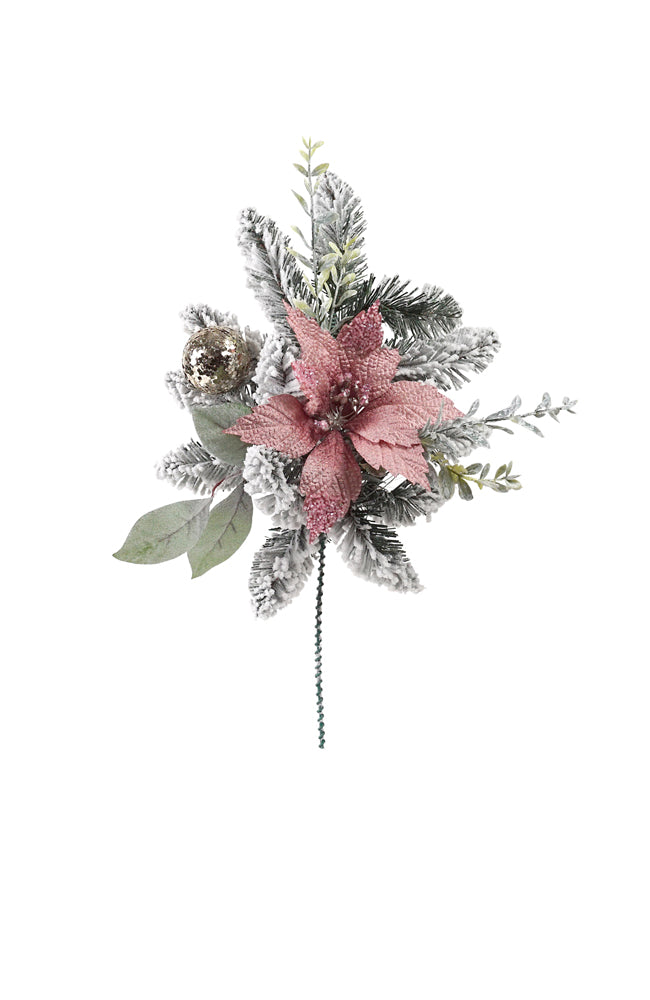 Pink Poinsettia Spray