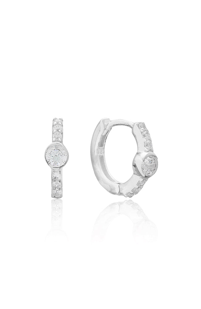Bella Earrings Clear I Silver