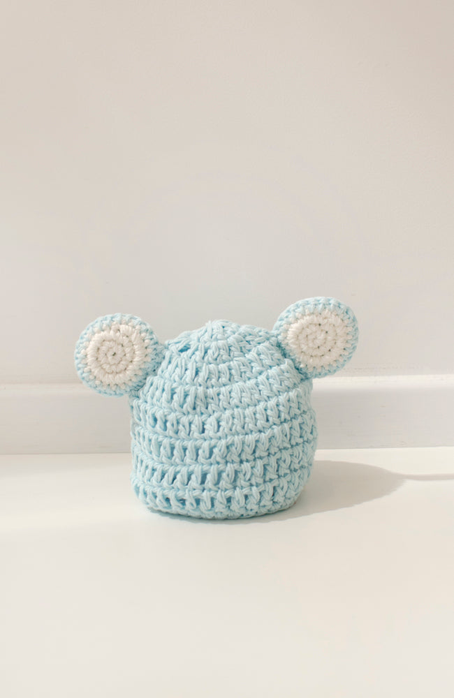 Crochet Bear Hat 6-12months - 3 Colours