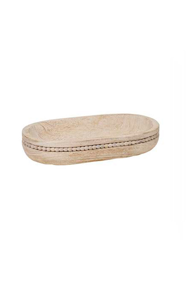 Gomez Timber Bead Edge Oval Tray