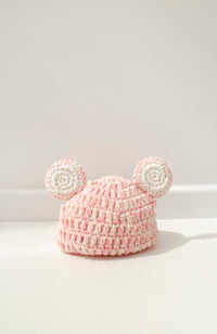 Crochet Bear Hat 6-12months - 3 Colours