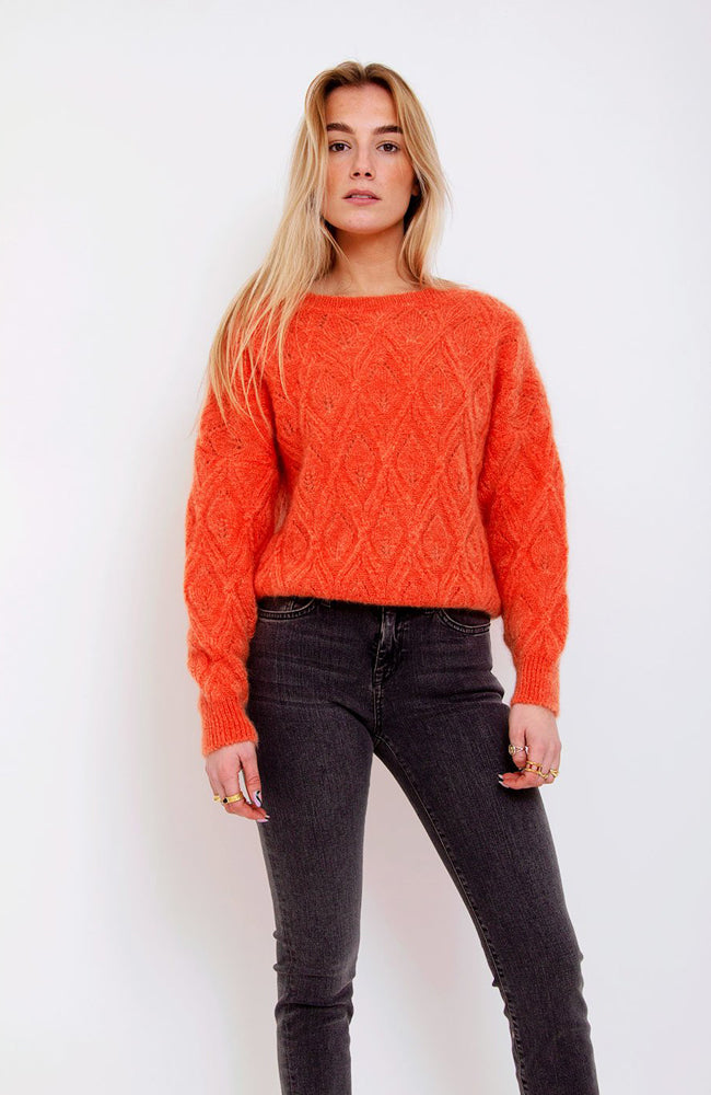 Lekontiki Textured Sweater - Flamingo