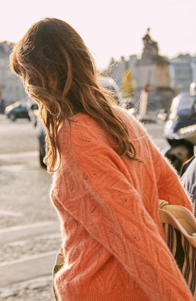 Lekontiki Textured Sweater - Flamingo