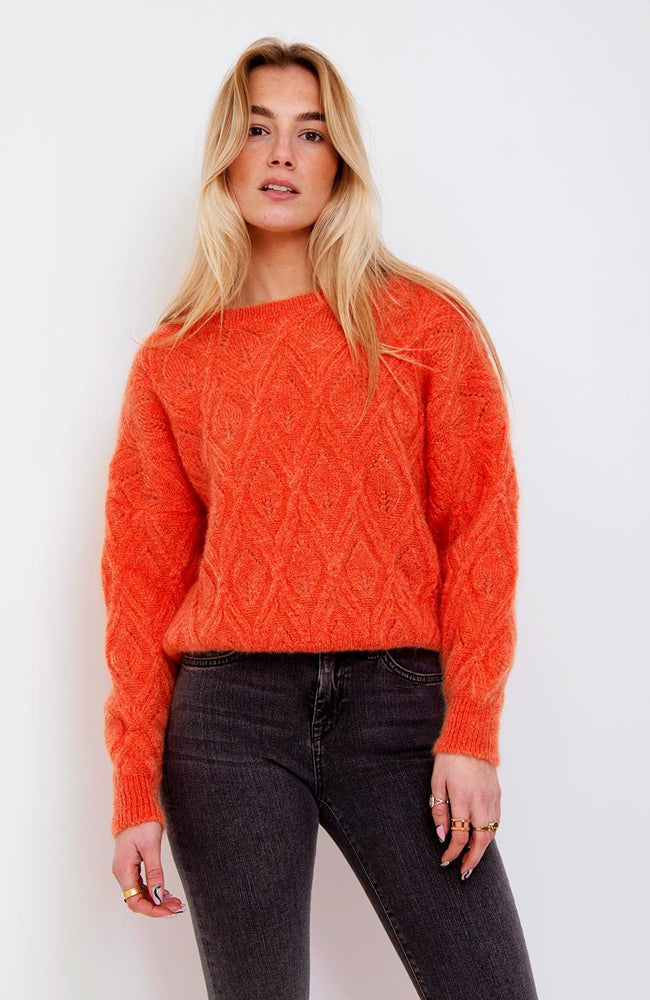 Lekontiki Textured Sweater - Flamingo