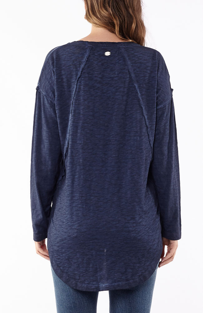 Heritage Mackenzie Long Sleeve Crew - Navy