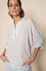 Ginny Stripe Blouse - Skywriting