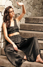 Lila Wide Leg Pant - Black