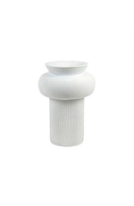Pierce Resin Matt White Bulb Vase - 2 sizes