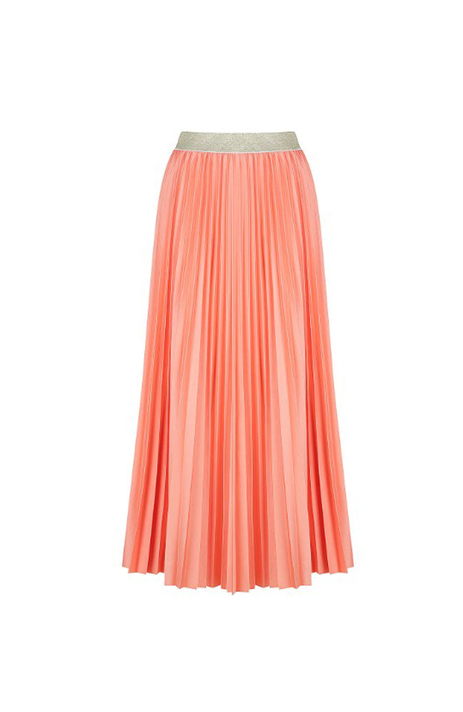 Posy Pleated Skirt - Peach