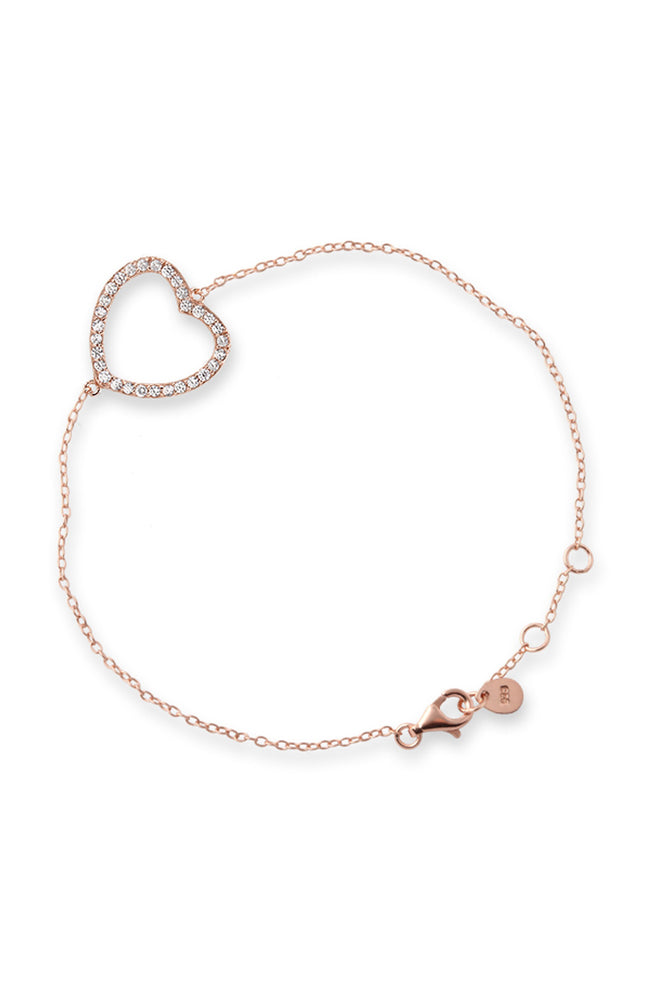 Heart Bracelet - Rose Gold