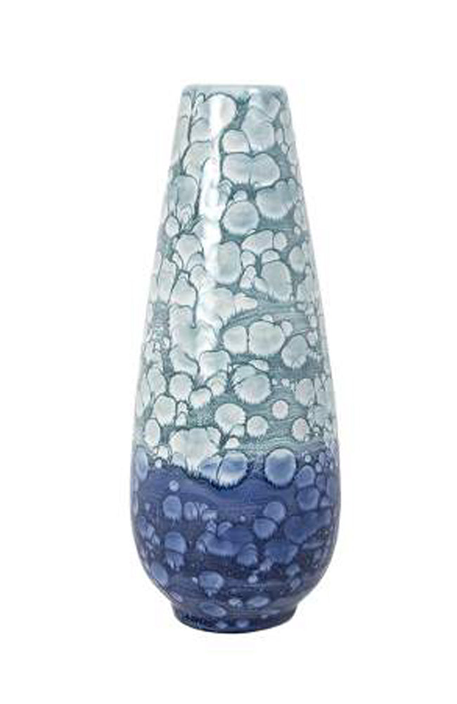 Kapri Ceramic Teadrop Vase Blue Ombre