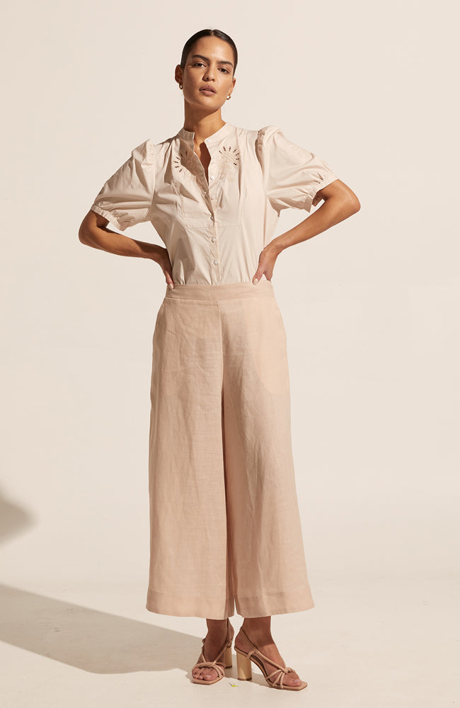 Court Wide Leg Pant - Shell