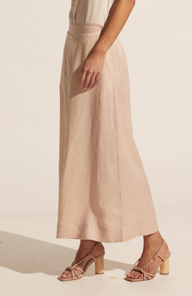 Court Wide Leg Pant - Shell