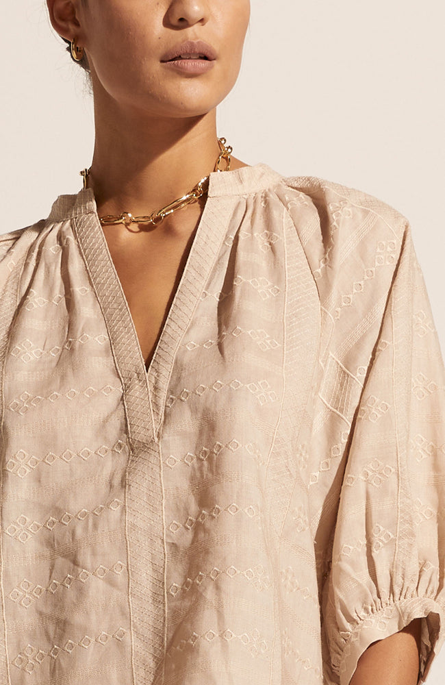 Remark Top - Stone Embroid